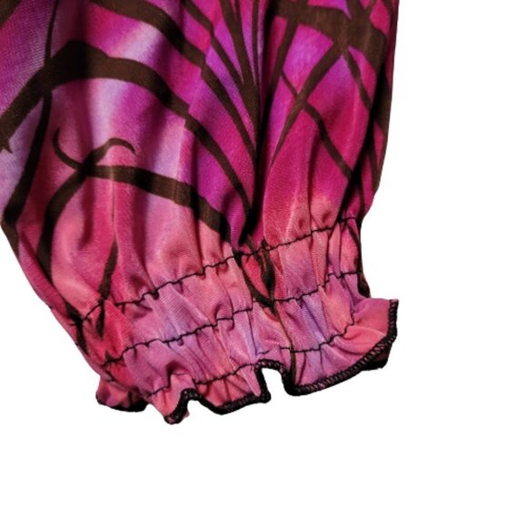 Long Sleeve Maxi Dress Peacok Motif Long Dress - One Size Fits Most- NEW ! - Picture 5 of 11